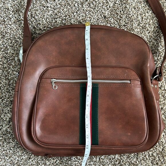 Vintage Interpur Designer Collection Brown Zipper Tote Shoulder Travel Bag - Picture 6 of 16
